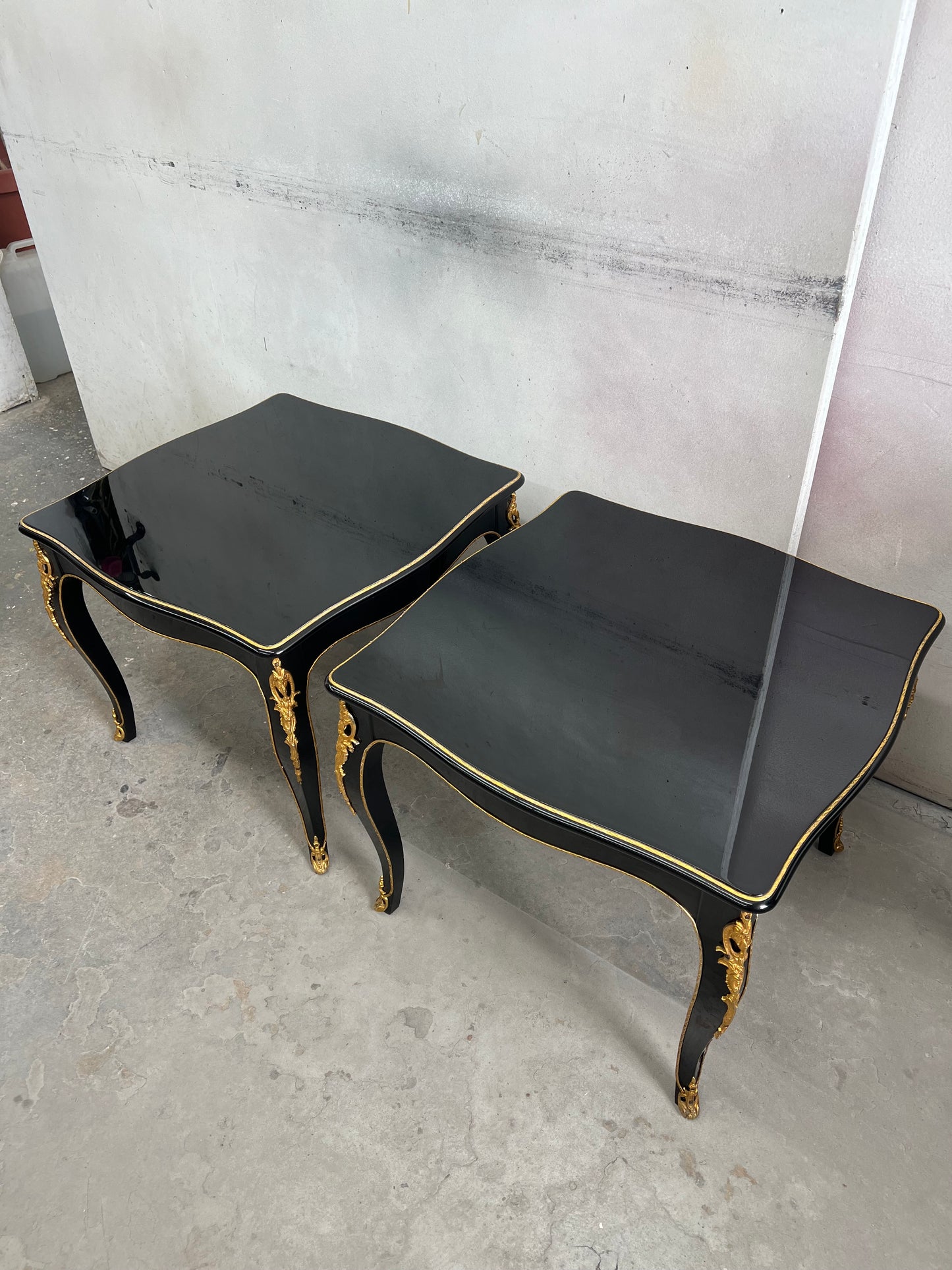 Pair of Louis XV Style Rococo Side Tables, France 1940s