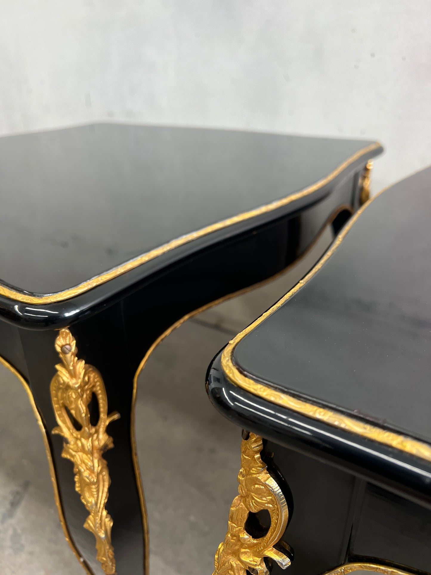 Pair of Louis XV Style Rococo Side Tables, France 1940s