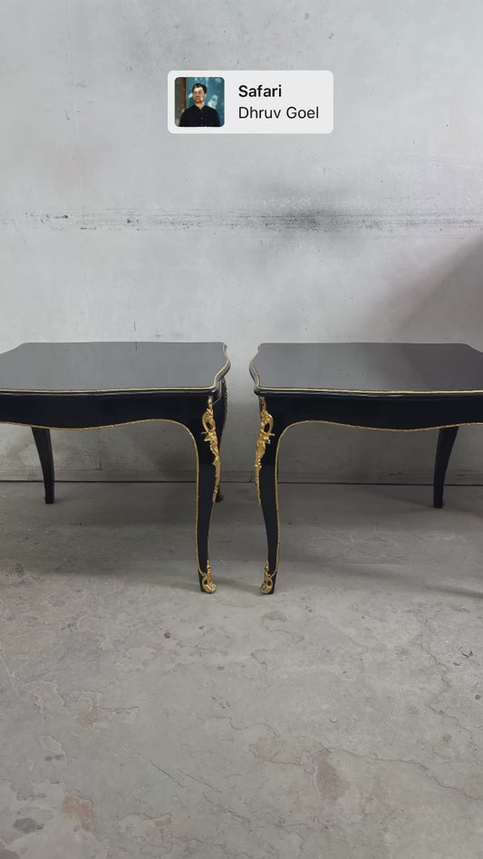 Pair of Louis XV Style Rococo Side Tables, France 1940s